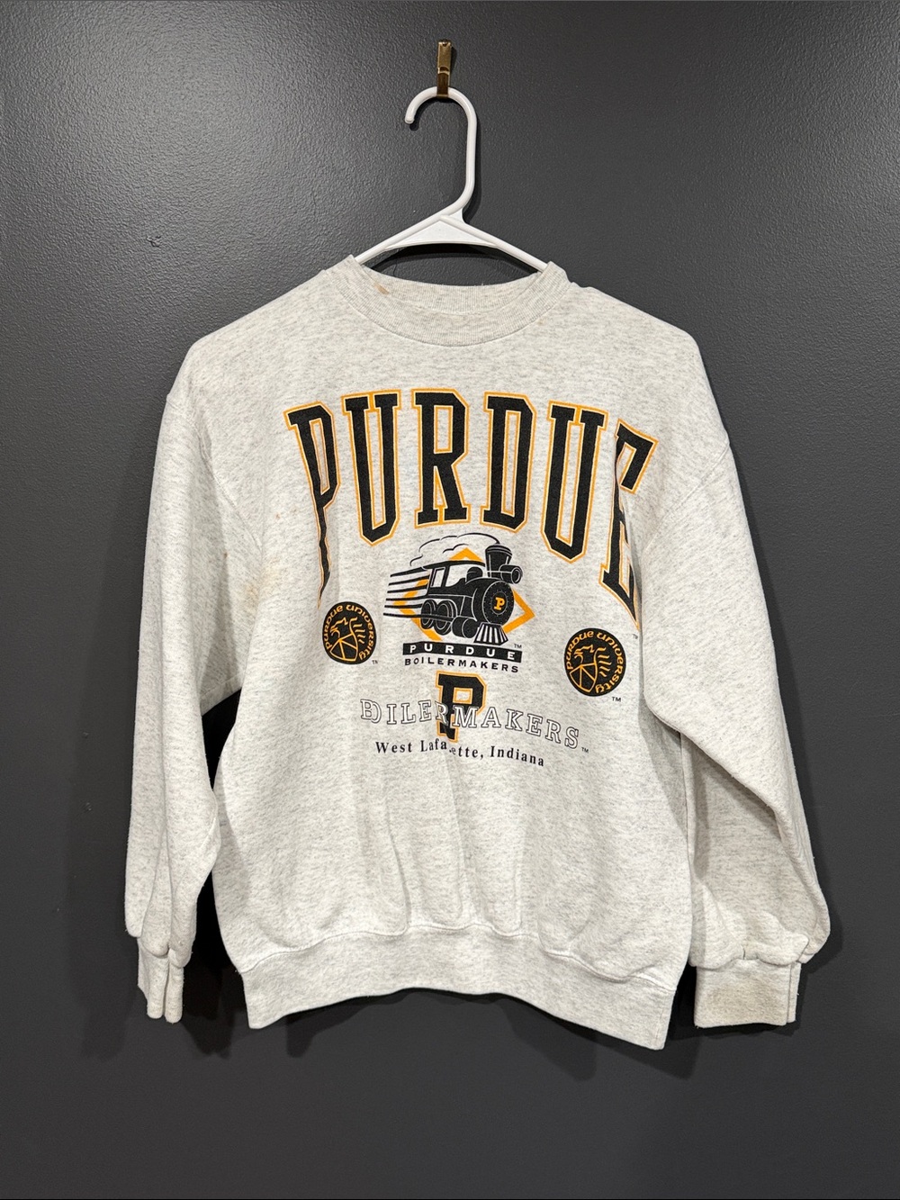 Purdue Boilermakers Crewneck Sweatshirt - Light Gray
